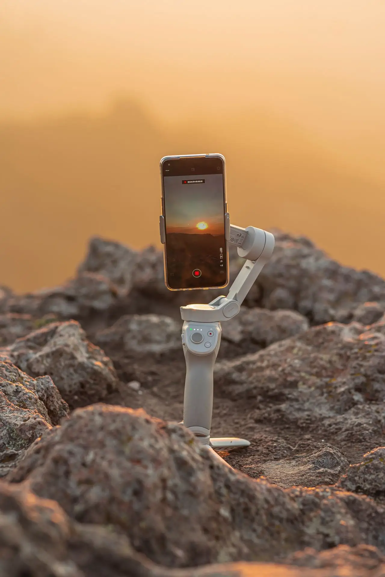 Smartphone auf stabilem Video-Rig